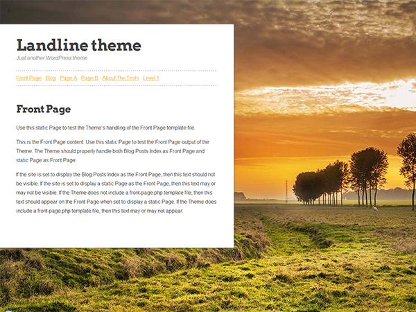 Landline theme screenshot