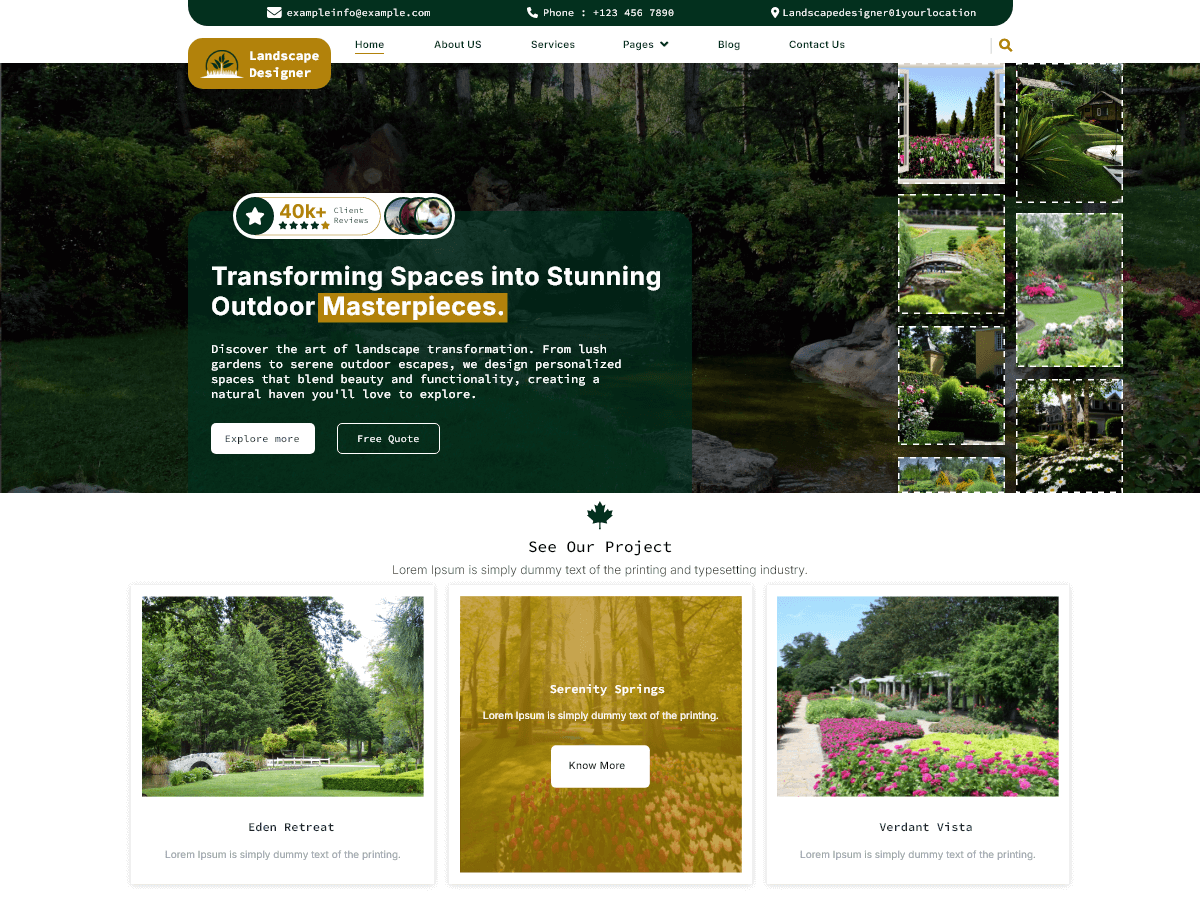 Landscape Designer theme screenshot