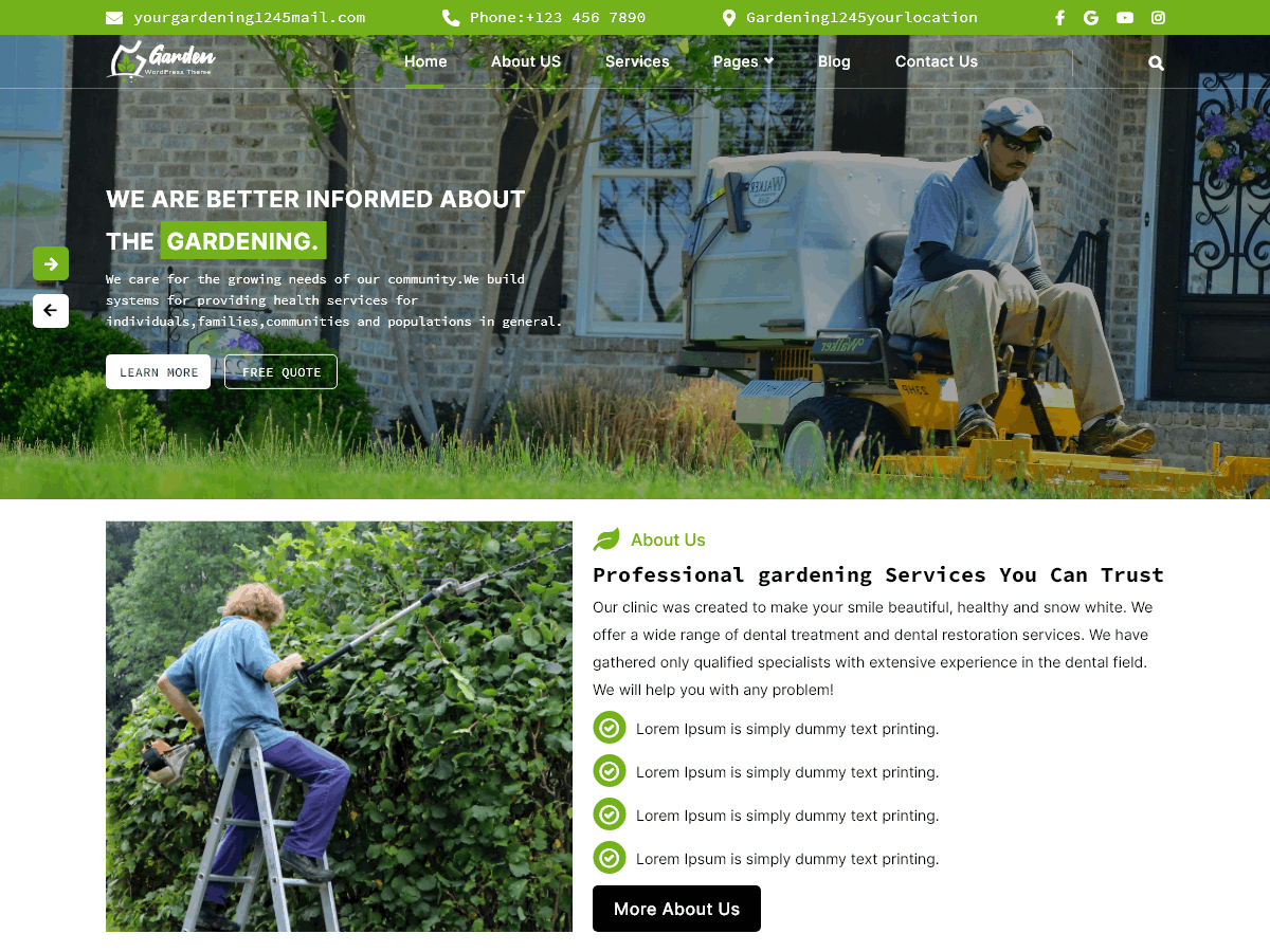 Landscape Farm theme screenshot