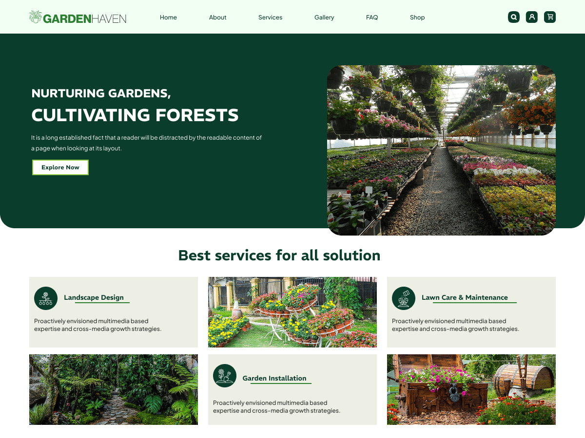 Landscape Gardening theme screenshot