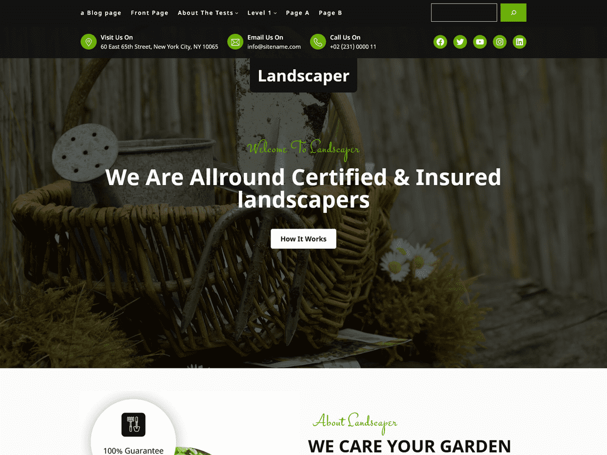 Landscaper theme screenshot