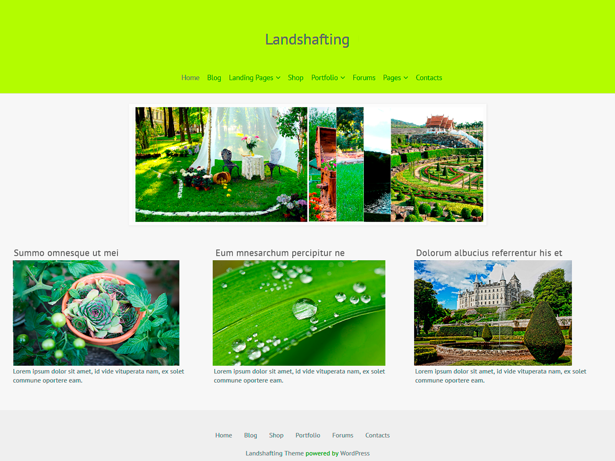 Landshafting theme screenshot