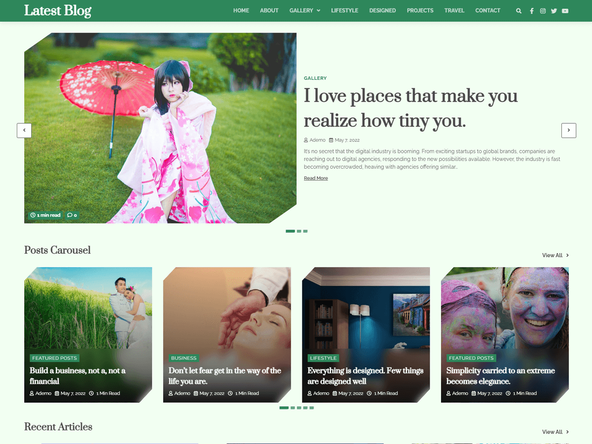 Latest Blog theme screenshot