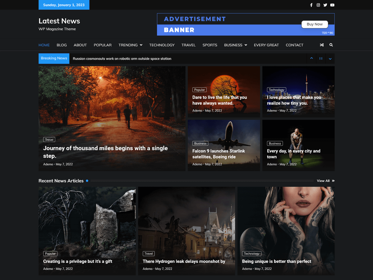 Latest News theme screenshot