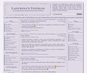 Lavender Dream theme screenshot