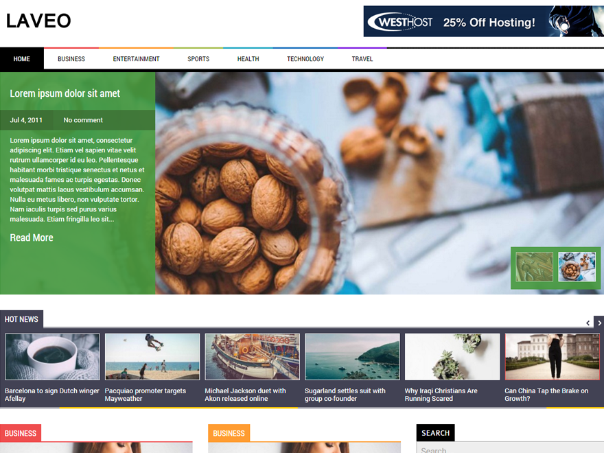 laveo theme screenshot