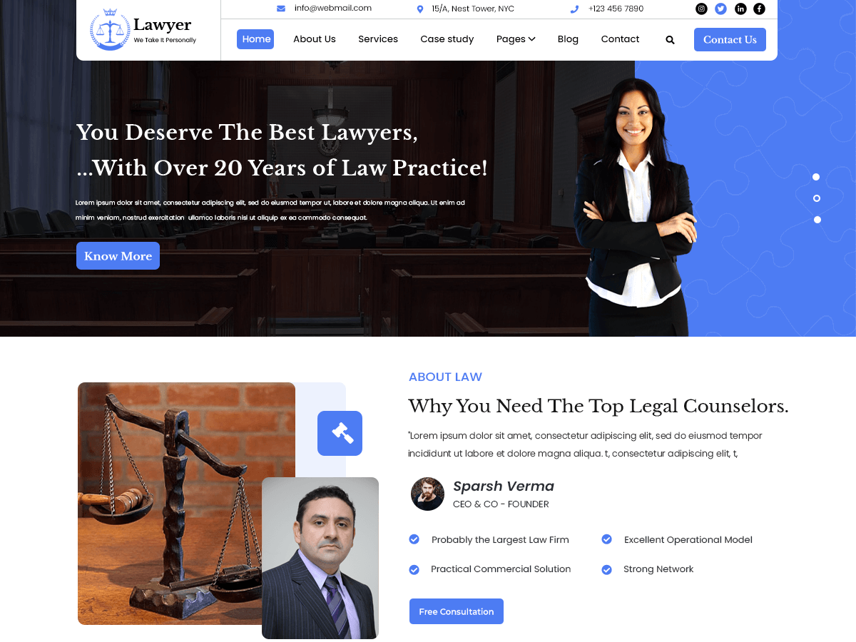 Law Advocate theme screenshot