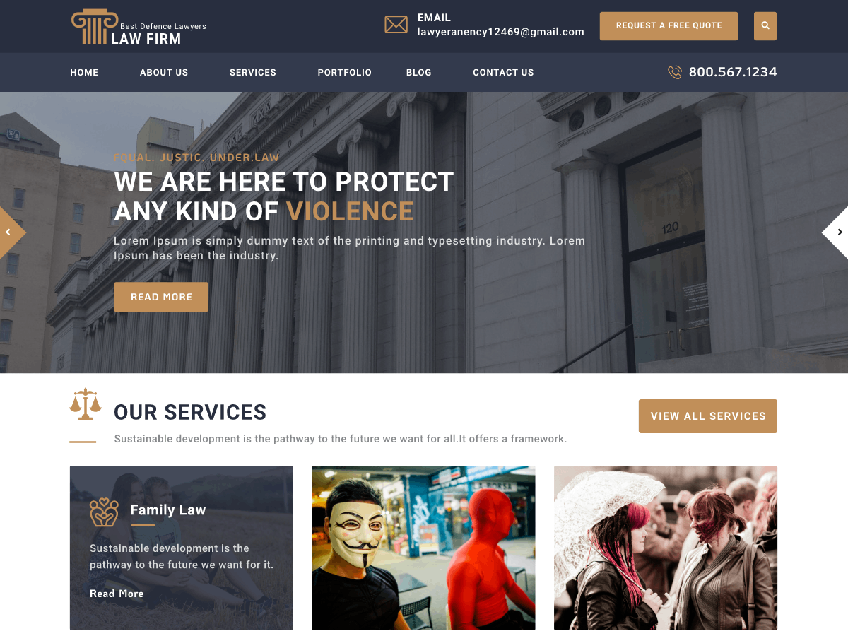 Law Firm Attorney theme screenshot