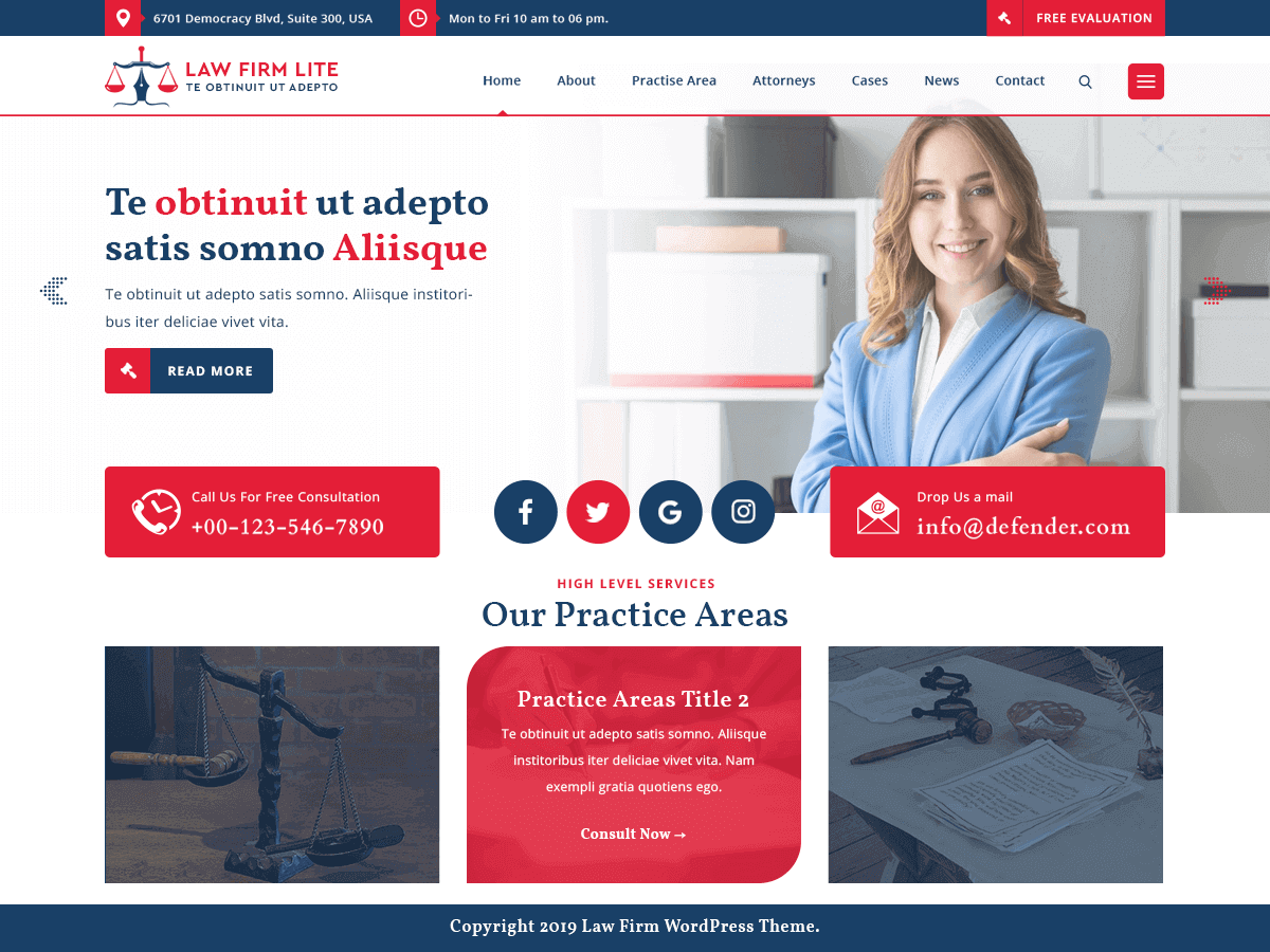 Law Firm Lite theme screenshot