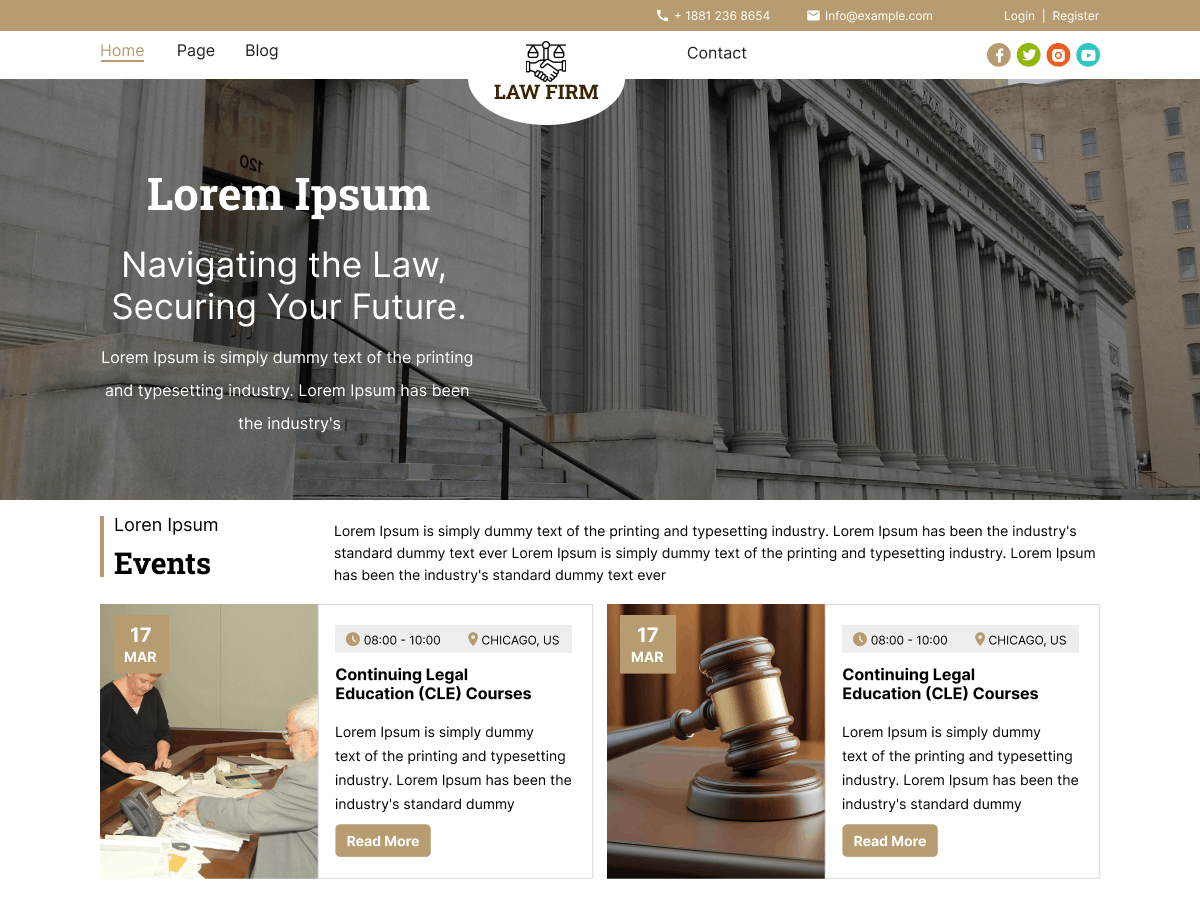 Law Justice theme screenshot