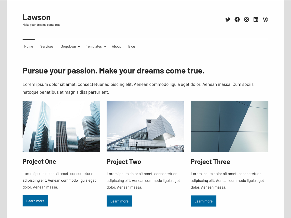 Lawson theme screenshot