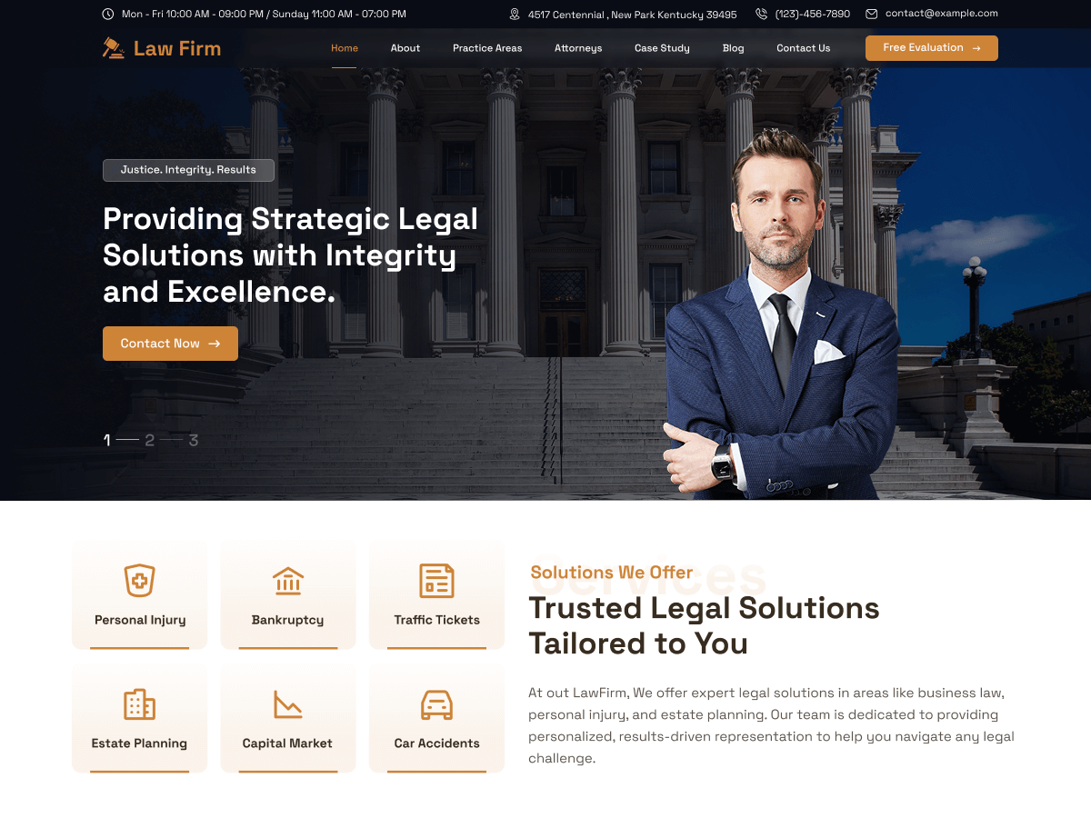 Lawyer Consultant Firm theme screenshot