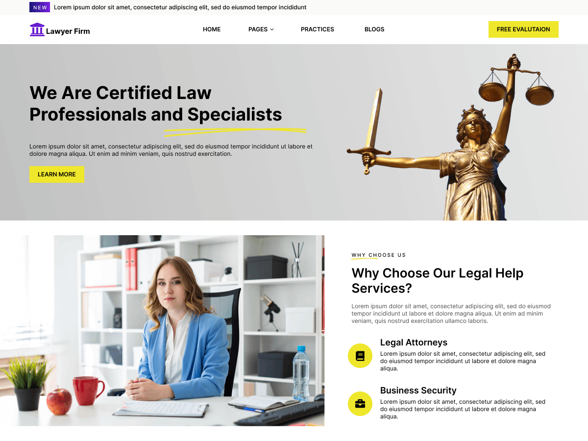 Lawyer Firm Blocks theme screenshot