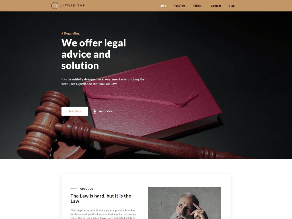 Lawyer TWP theme screenshot