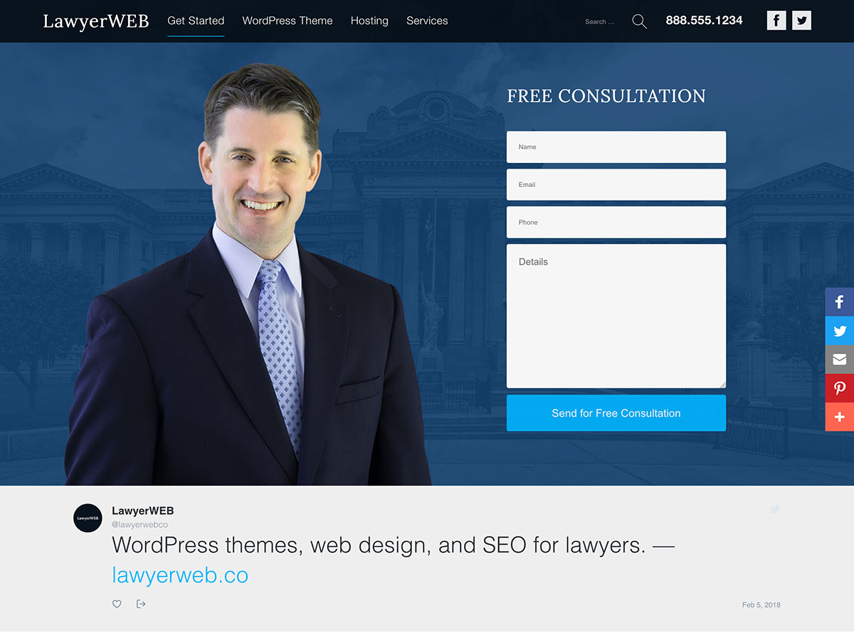 Lawyer WP theme screenshot