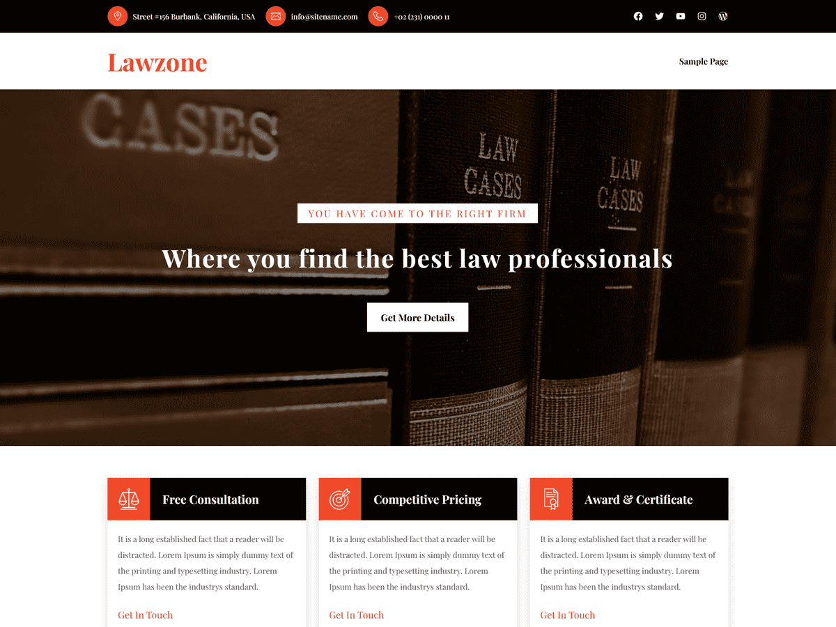 Lawzone theme screenshot