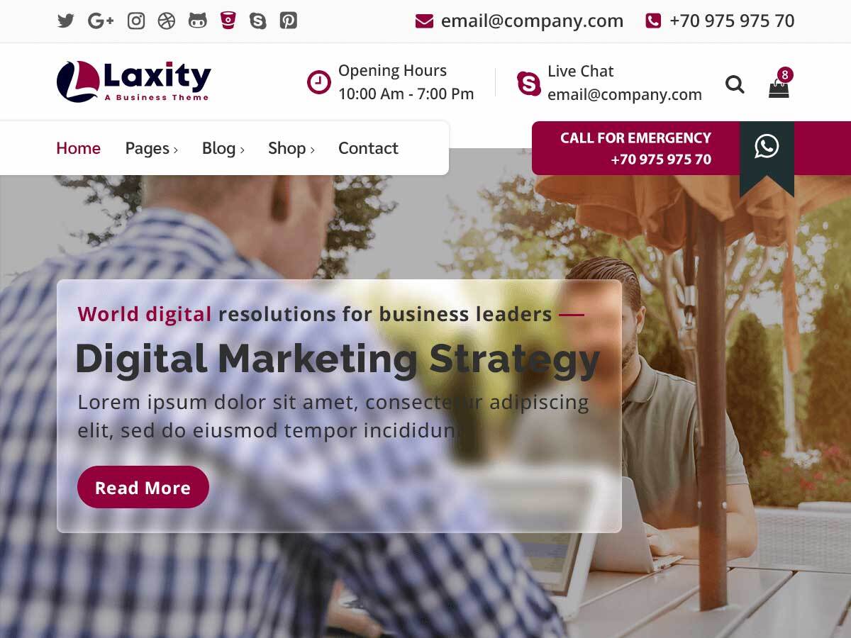 Laxity theme screenshot