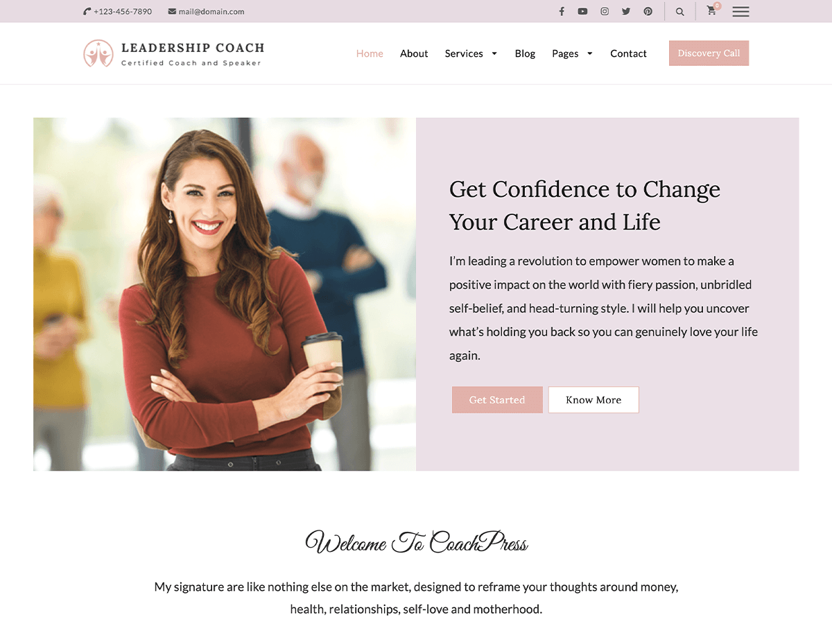 Leadership Coach theme screenshot