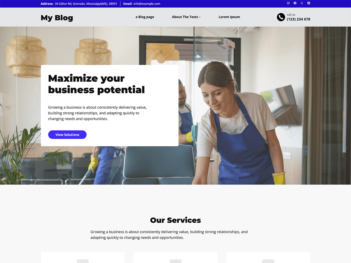 LeadPlatter Cleaning theme screenshot
