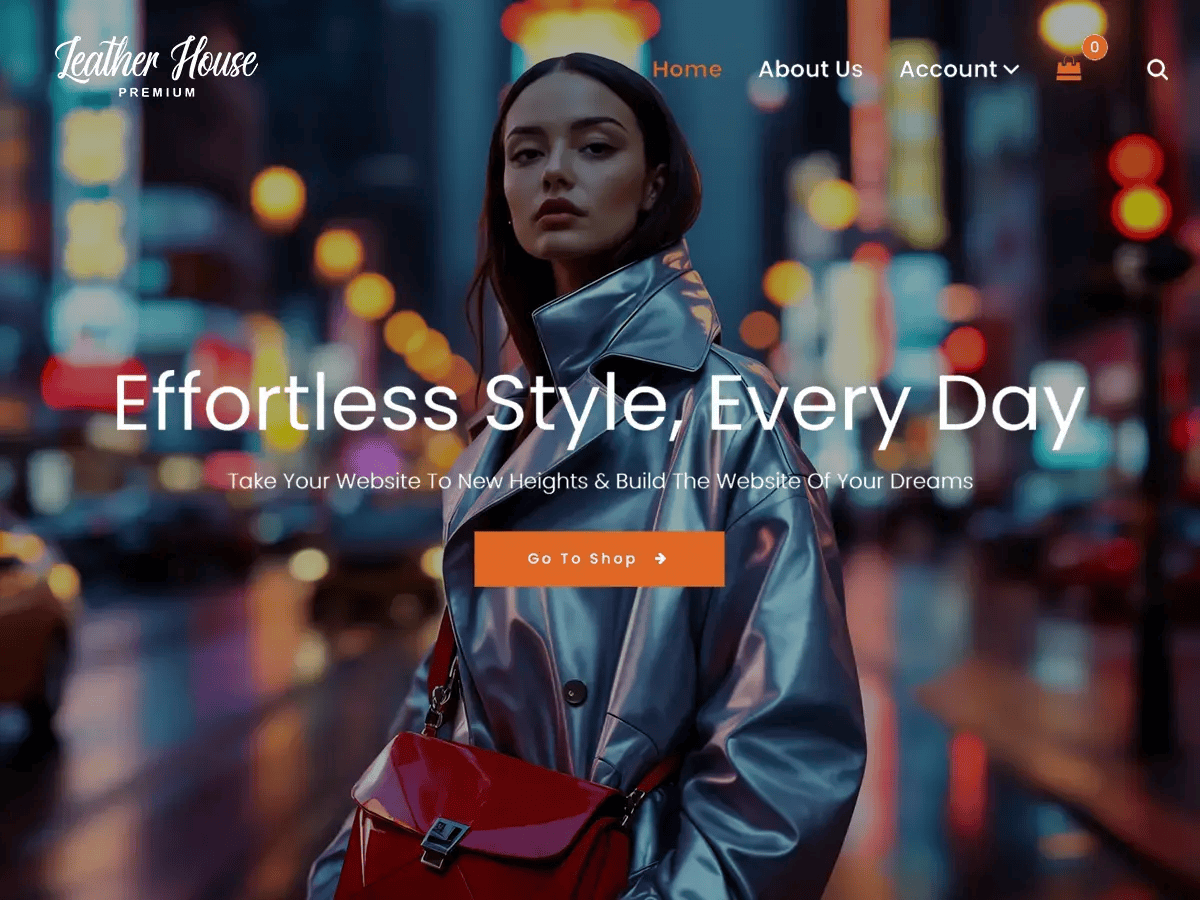 Leather House theme screenshot