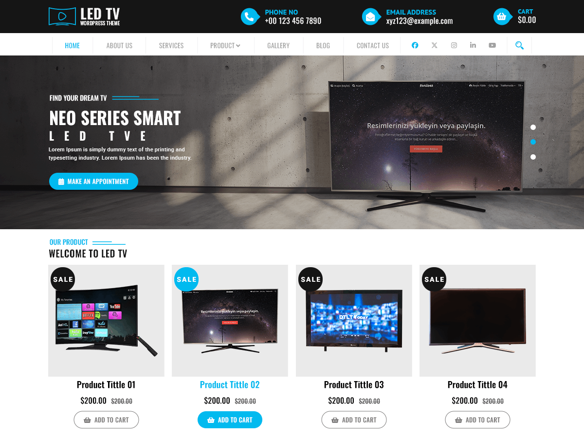 LED TV theme screenshot
