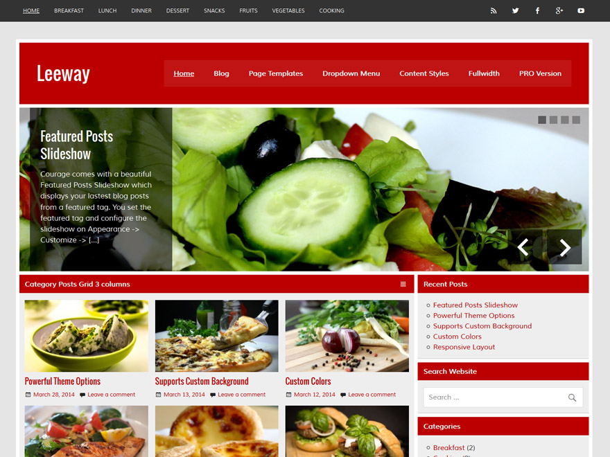 Leeway theme screenshot