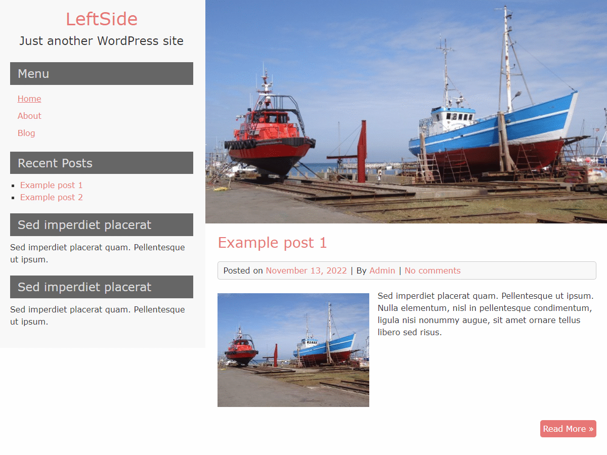 LeftSide theme screenshot