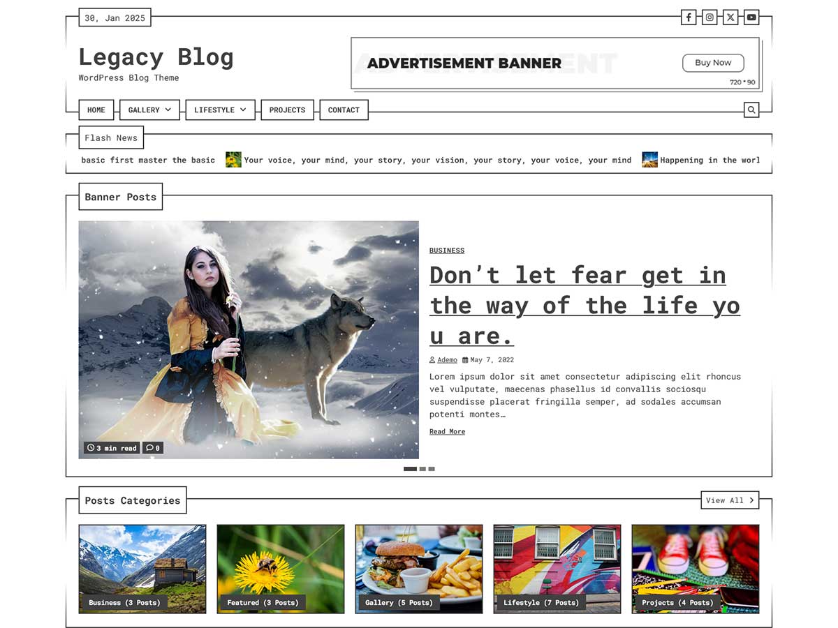 Legacy Blog theme screenshot