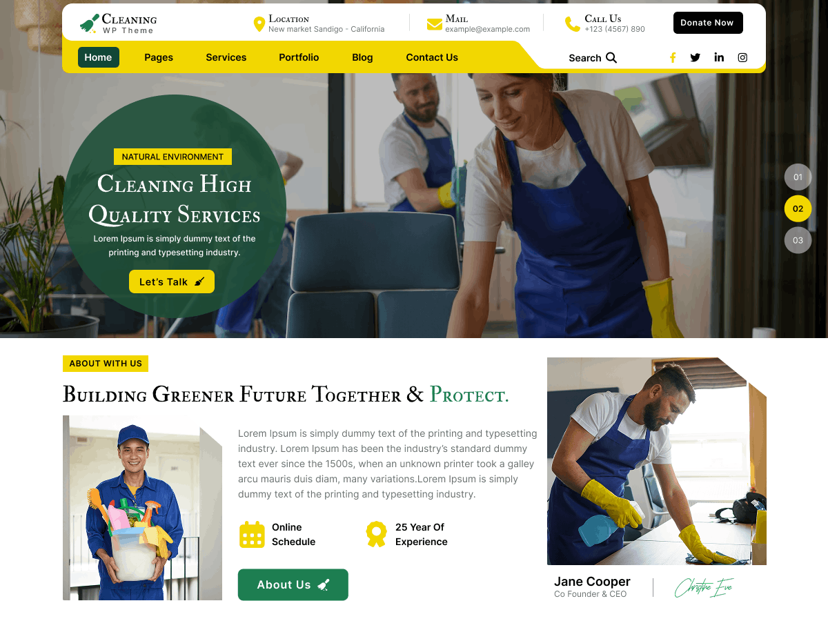 Legacy Cleaning Company theme screenshot