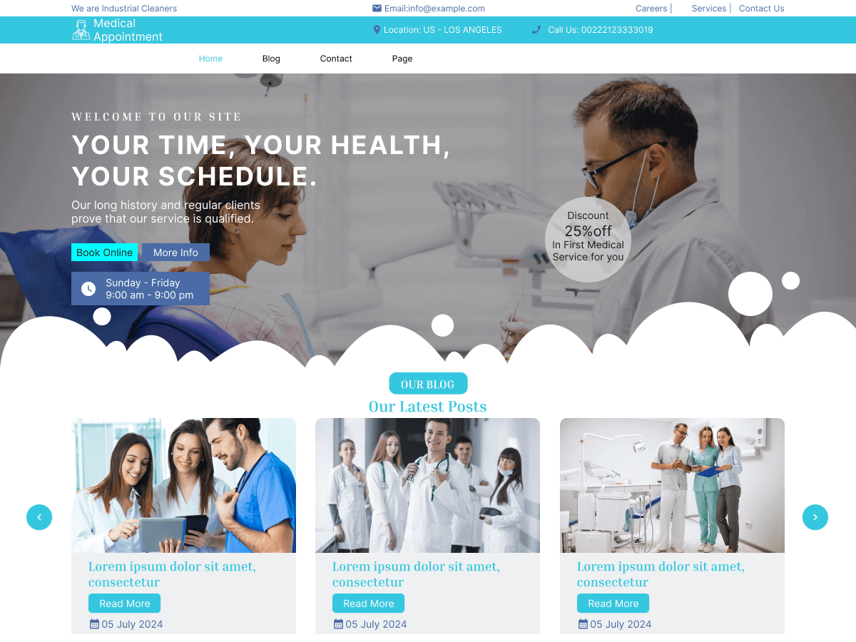 Legacy Medical Appointment theme screenshot