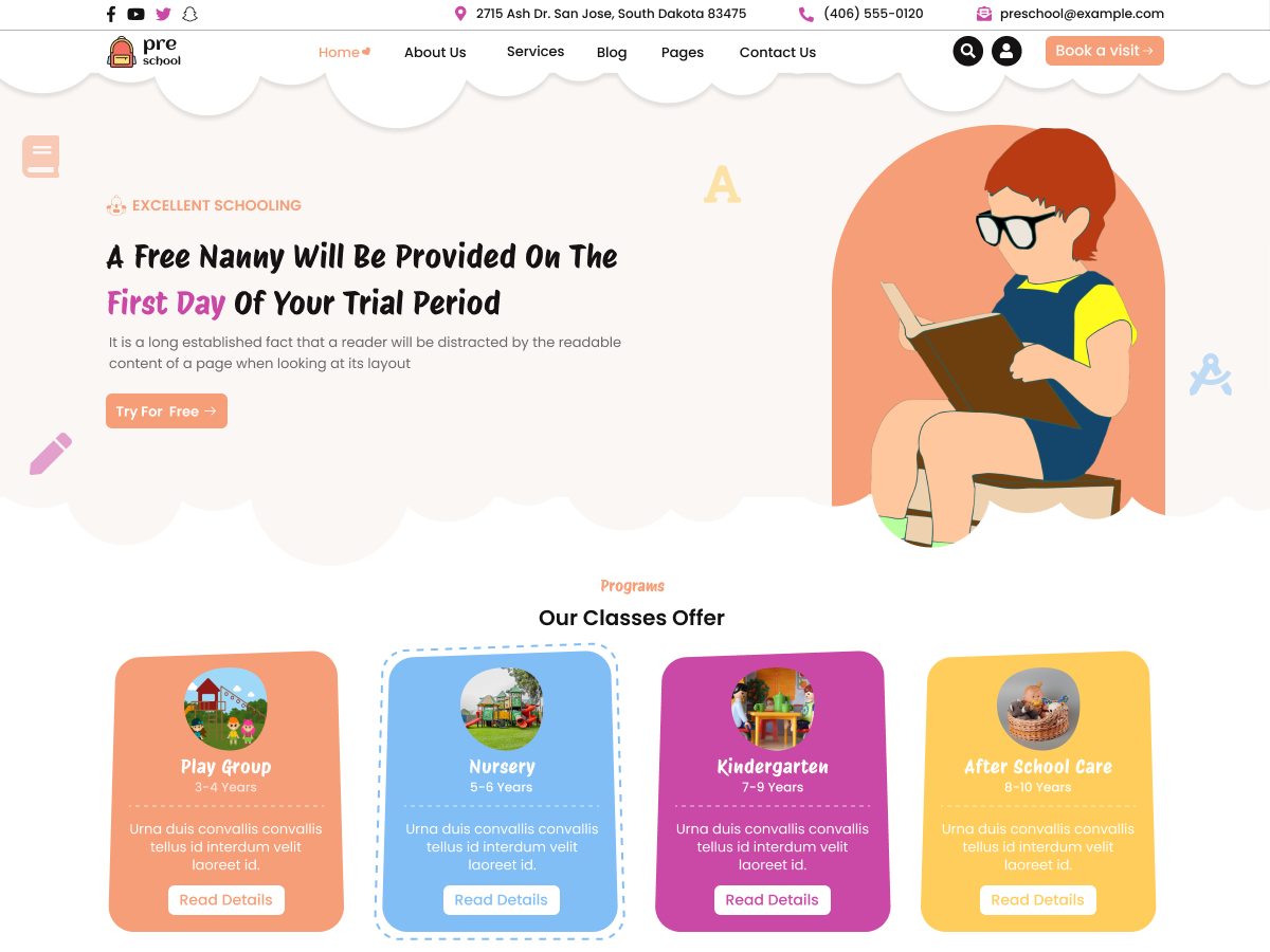 Legacy Preschool Kindergarten theme screenshot