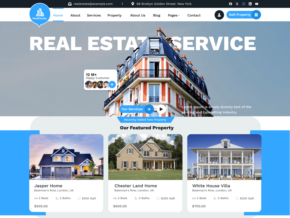 Legacy Real Estate theme screenshot