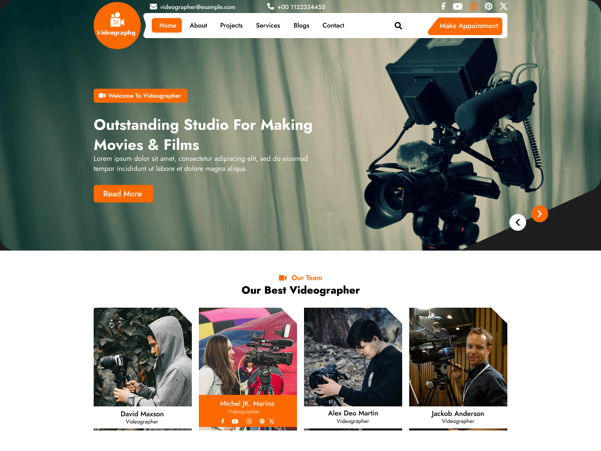 Legacy Videography theme screenshot