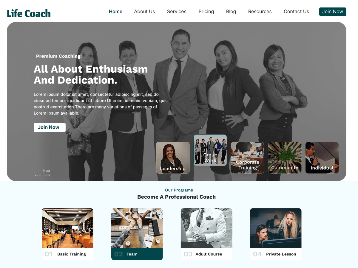 Legacy Wellness Coach theme screenshot