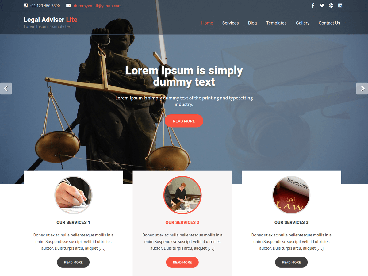 Legal Adviser Lite theme screenshot
