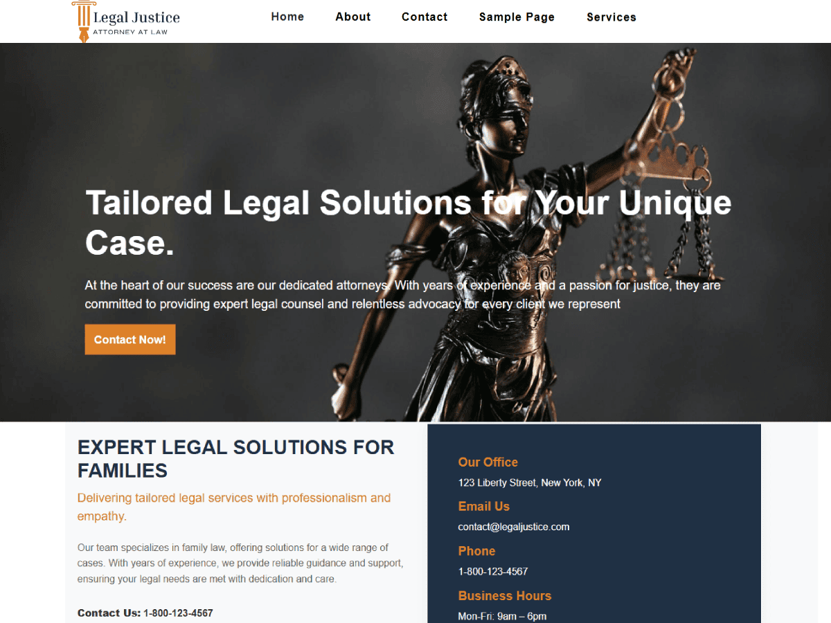 Legal Justice theme screenshot