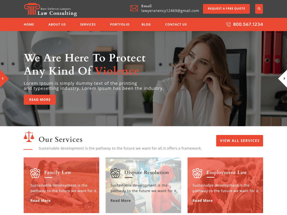 Legal Law Consulting theme screenshot