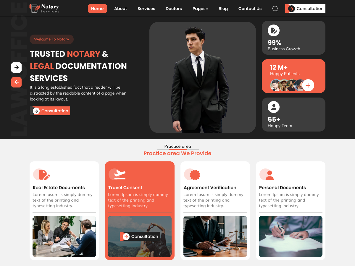 Legal Notary Firm theme screenshot