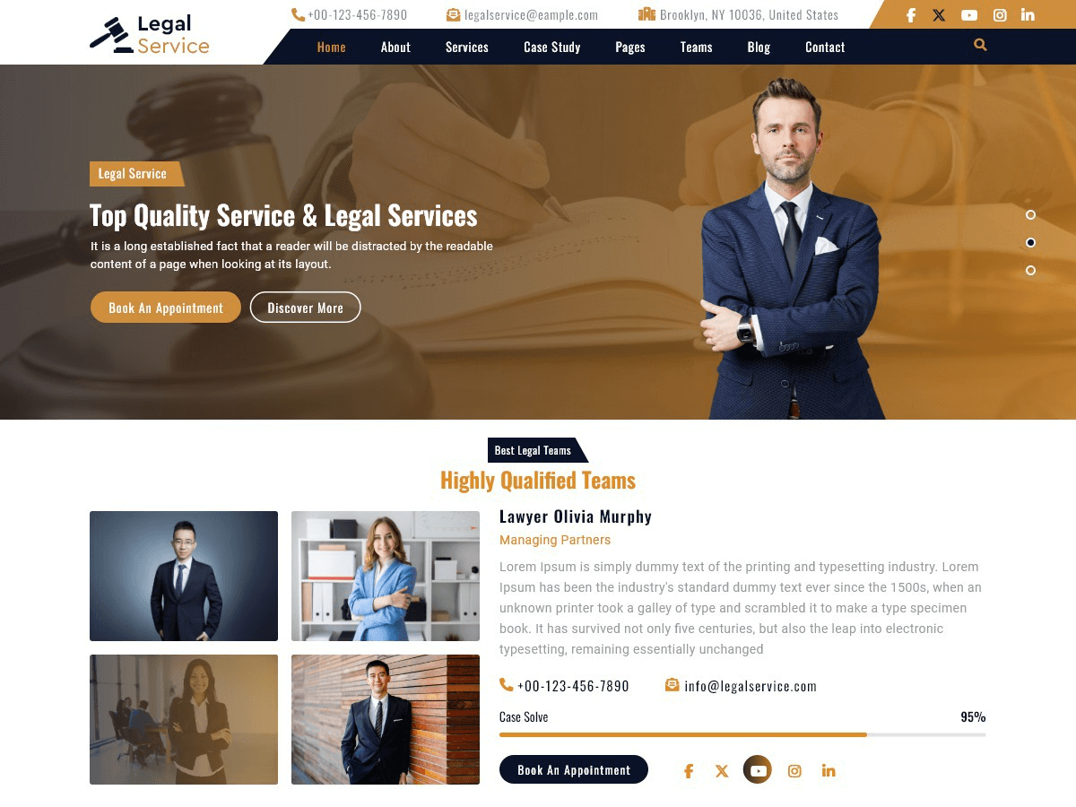 Legal Services Firm theme screenshot