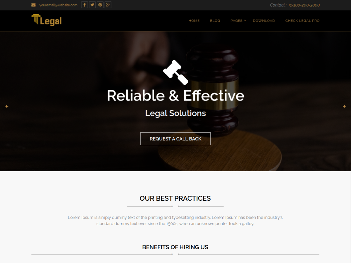 Legal theme screenshot