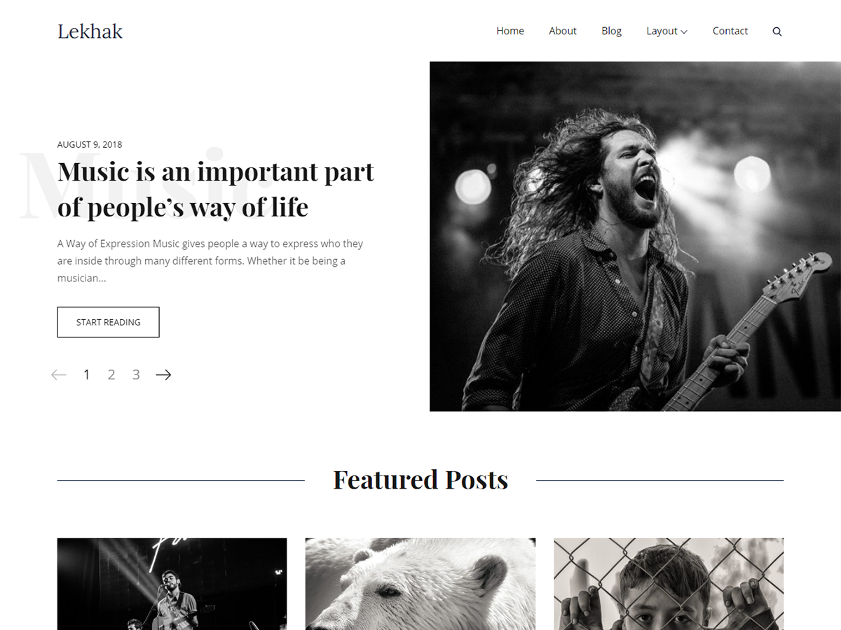 Lekhak theme screenshot