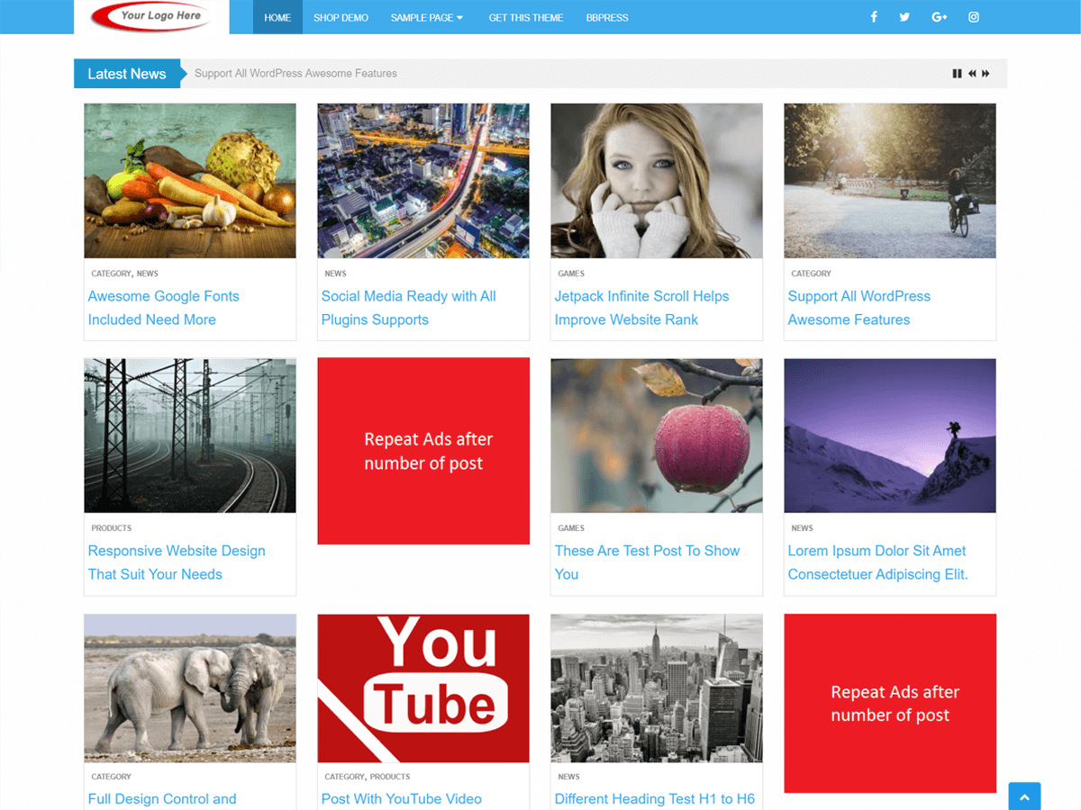 Level theme screenshot