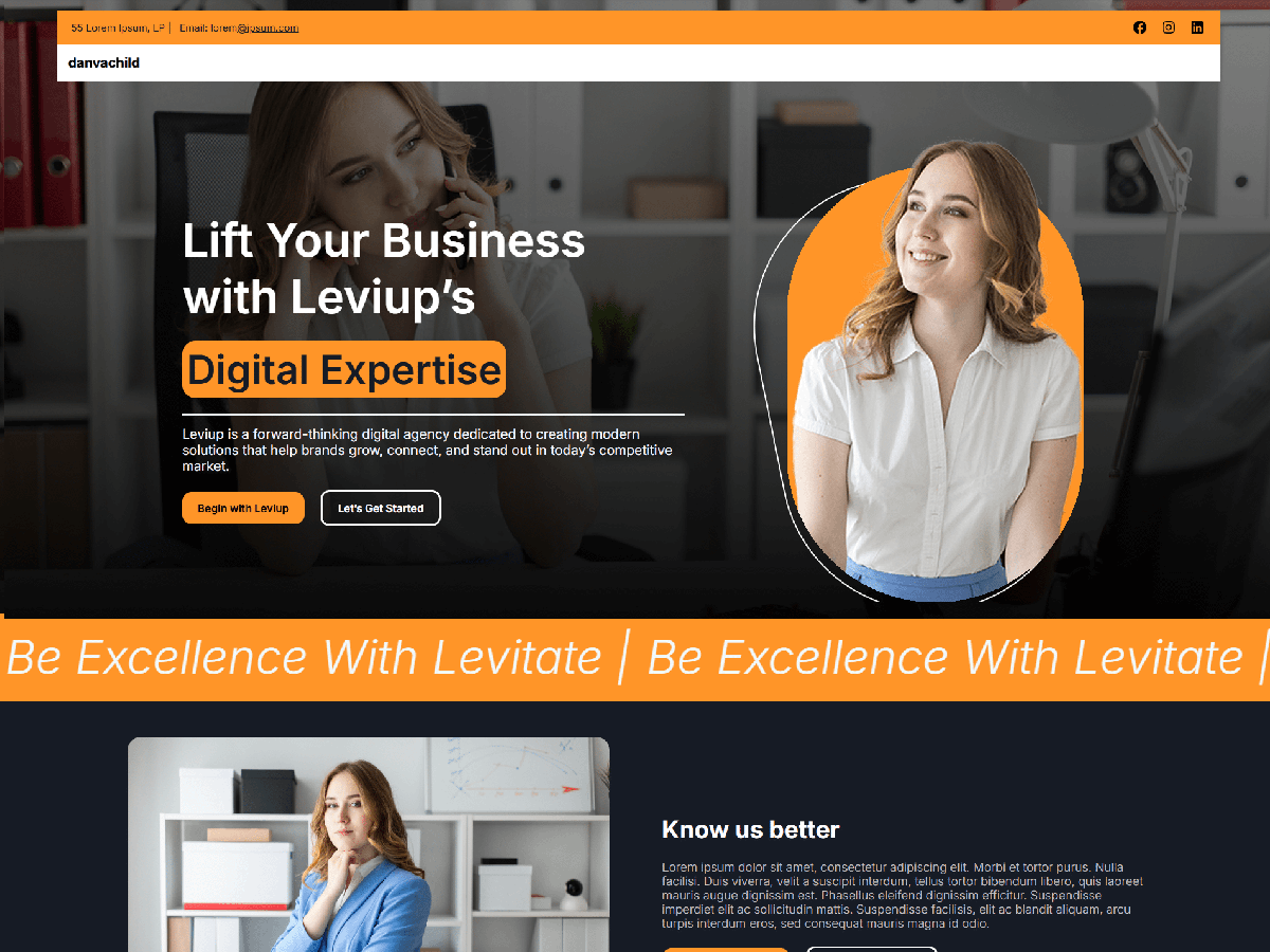 Leviup theme screenshot