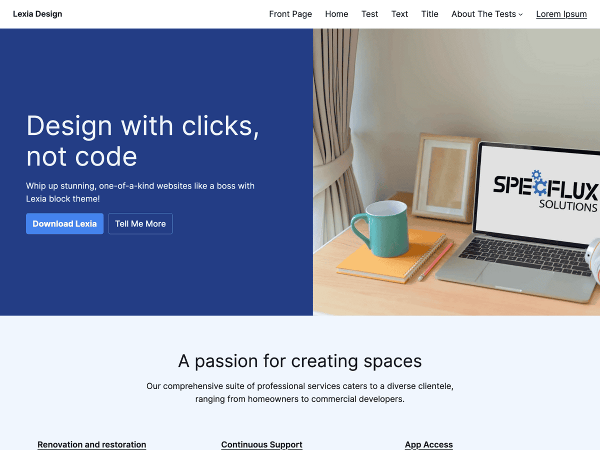 LexiaDesign theme screenshot