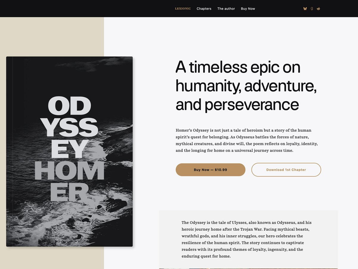 Lexionic theme screenshot