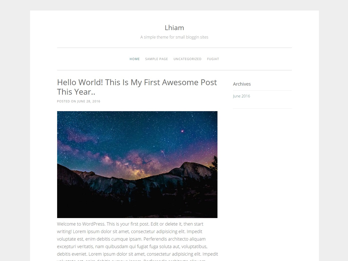 lhiam theme screenshot
