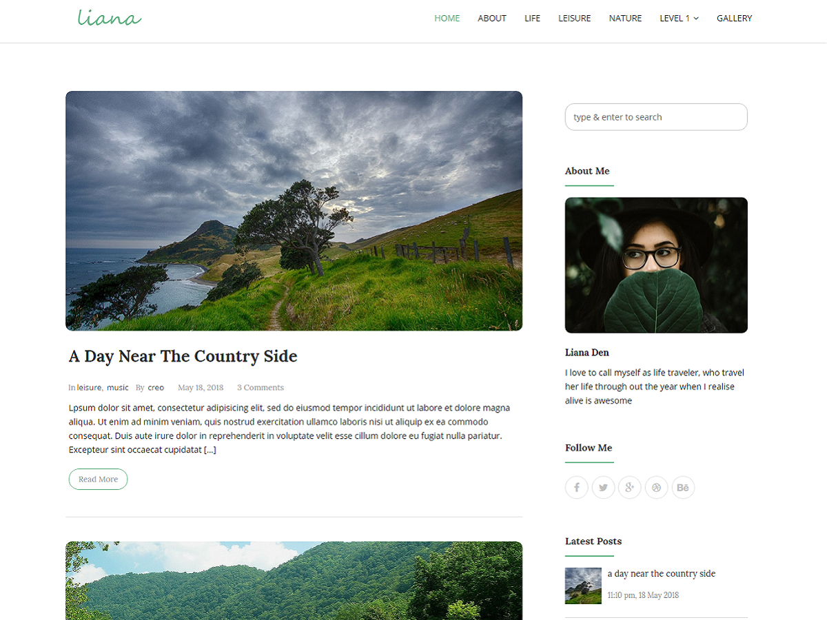 Liana theme screenshot