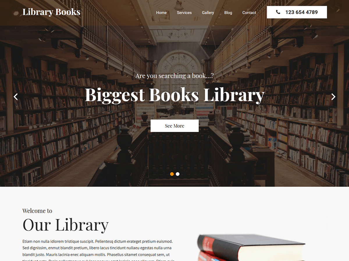 Library Books theme screenshot