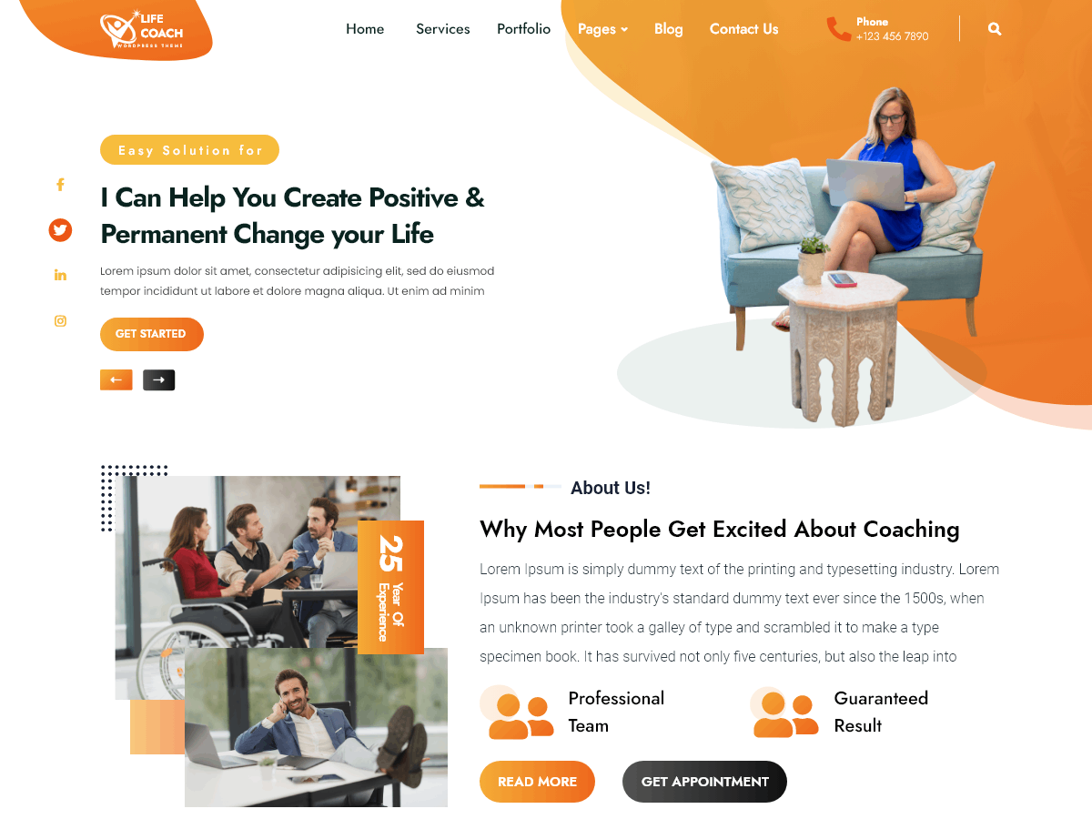 Life Coach Agency theme screenshot