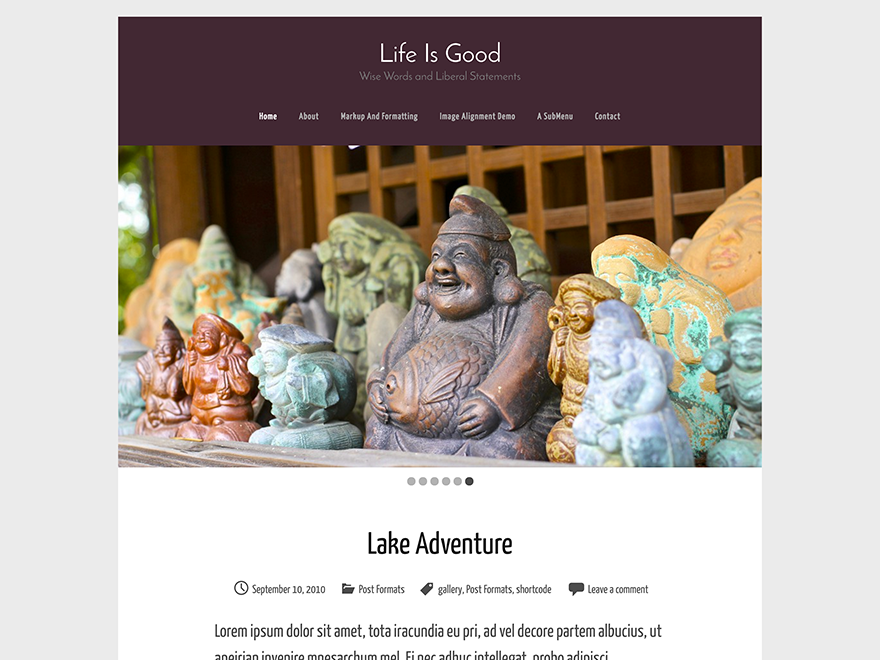 Life Is Good theme screenshot